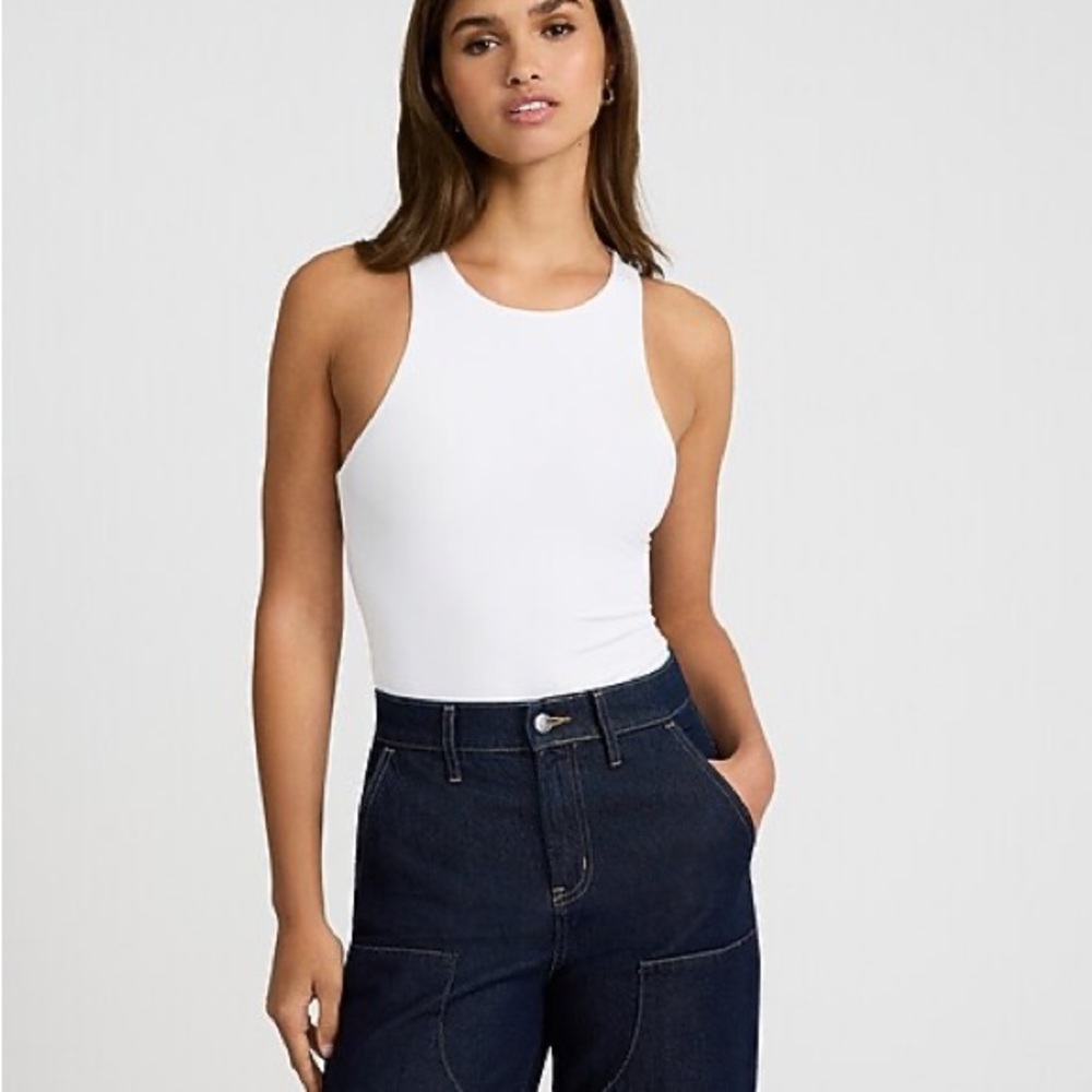 Express White Body Contour Bodysuit